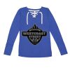 Women's Fine Jersey Lace-Up Long Sleeve T-Shirt Thumbnail