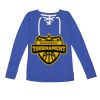 Women's Fine Jersey Lace-Up Long Sleeve T-Shirt Thumbnail