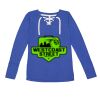 Women's Fine Jersey Lace-Up Long Sleeve T-Shirt Thumbnail