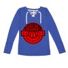 Women's Fine Jersey Lace-Up Long Sleeve T-Shirt Thumbnail